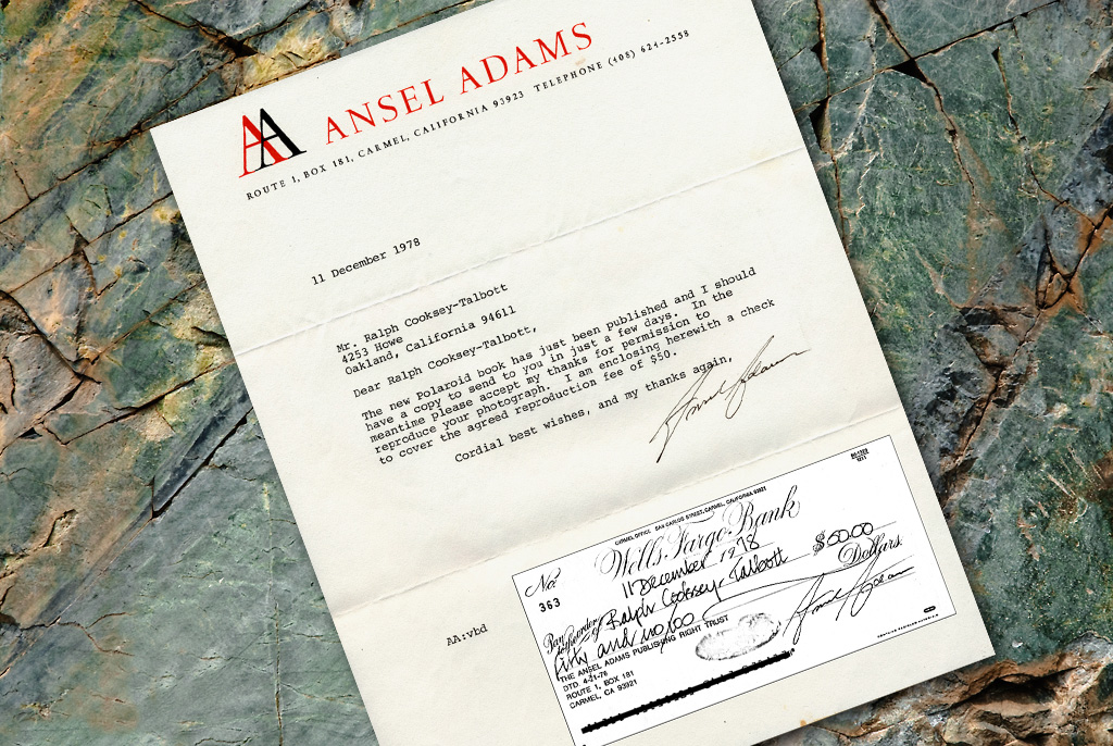 Letter from Ansel Adams